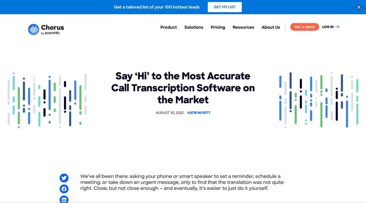 The Most Accurate Call Transcription Software on the… | Chorus.ai