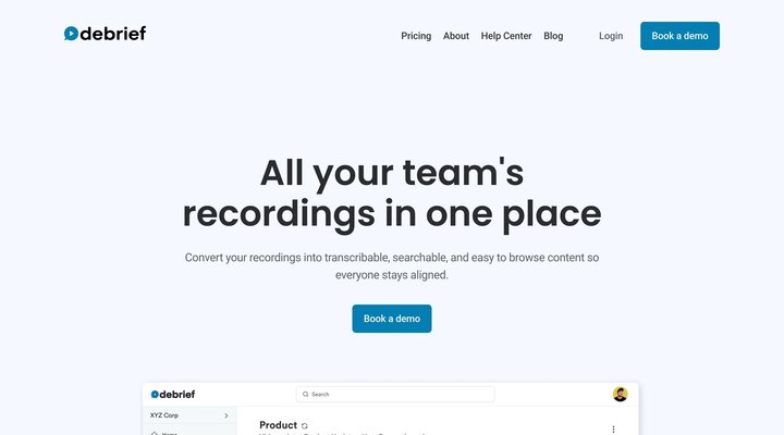 Organize, Transcribe, Collaborate and Share Recordings | Debrief