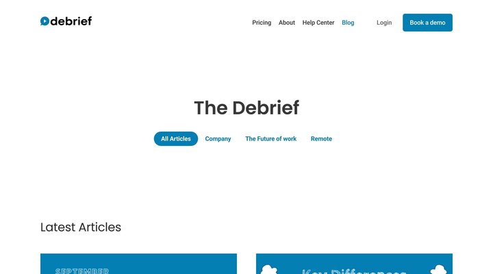 Distributed Team Management Blog - Debrief