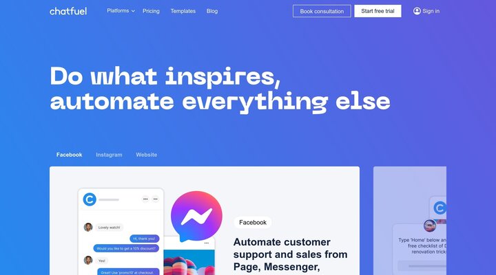 Chatfuel | Customer support and sales automation