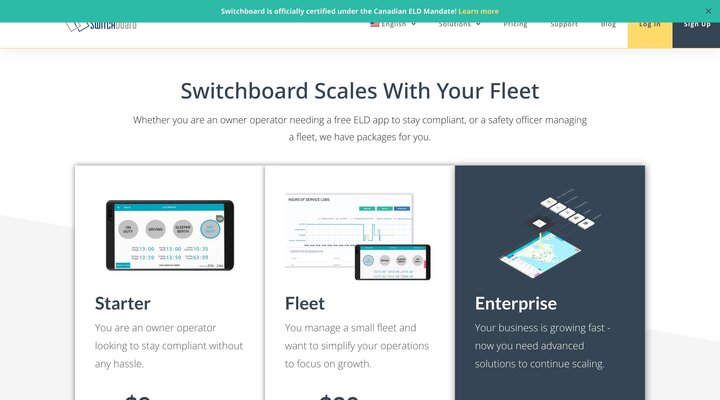 Pricing | Switchboard - Technology for Transportation Fleets