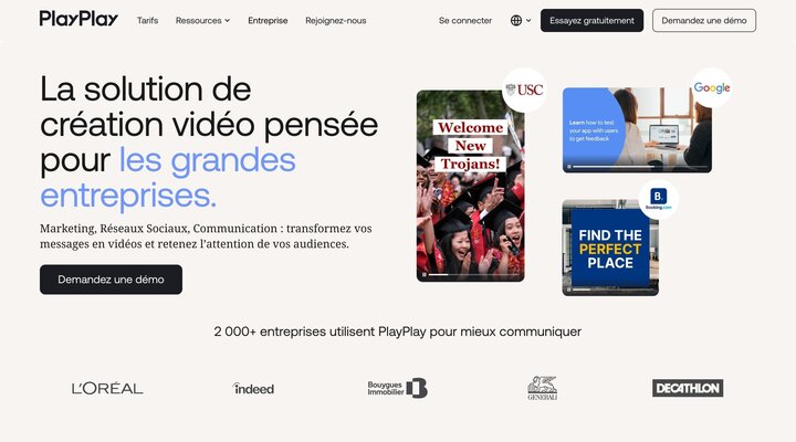 La solution de création vidéo pensée pour les grandes entreprises | PlayPlay