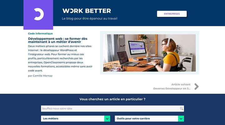 WorkBetter par OpenClassrooms : le blog pour s'épanouir au travail