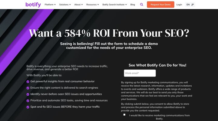 Request a Demo | Botify Enterprise SEO Platform
