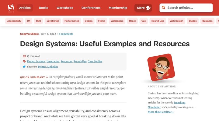 Design Systems: Useful Examples and Resources — Smashing Magazine