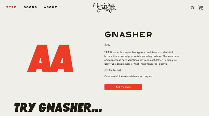 Gnasher — Yeahright Type Studio