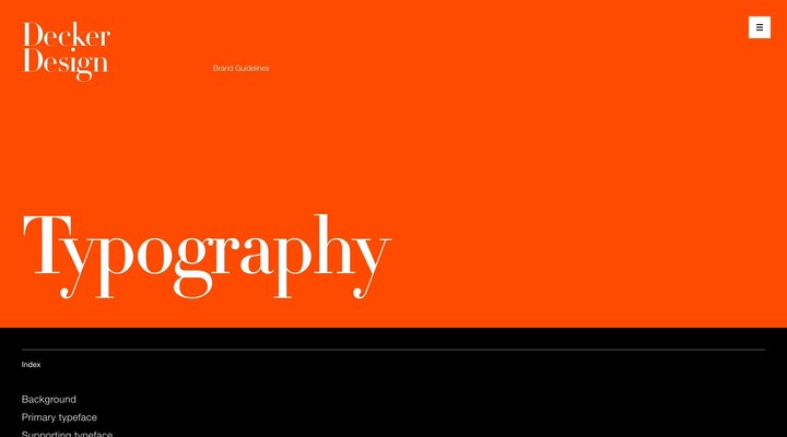 Decker Design - Typography
