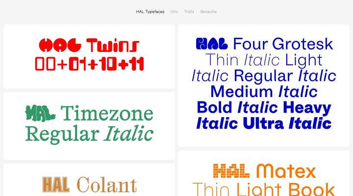HAL Typefaces