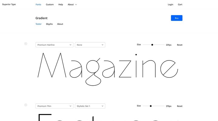 Gradient font family | Superior Type