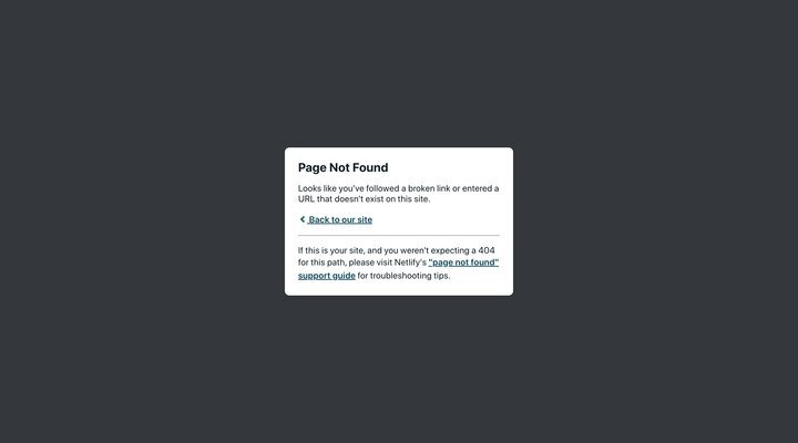 Page Not Found