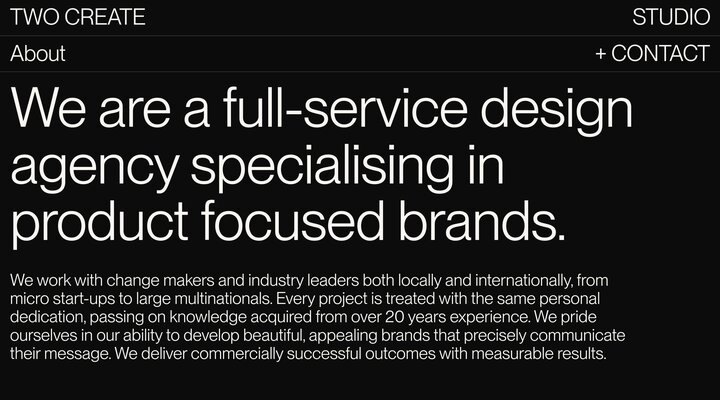 We are a full-service design agency specialising in product focused brands.