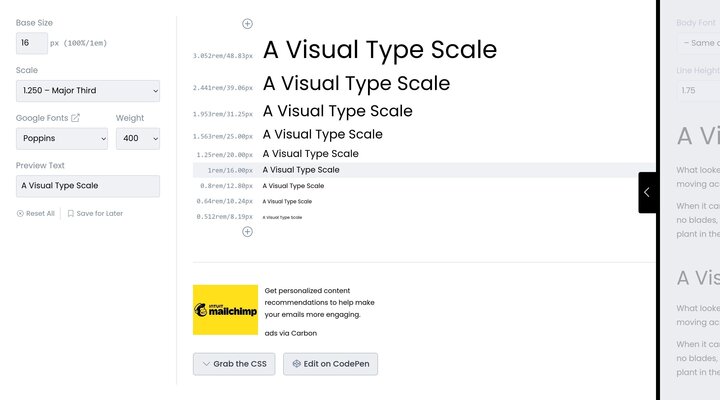 Type Scale - A Visual Calculator