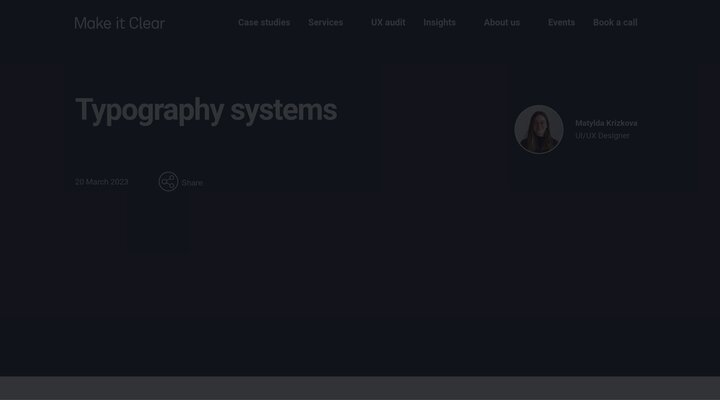 ­Typography Systems | Make it Clear