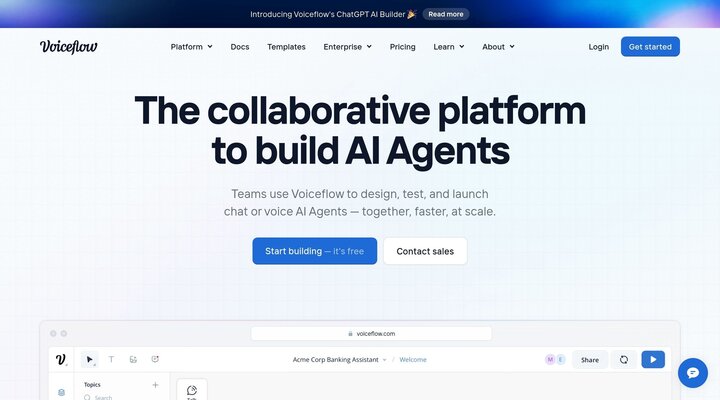 Voiceflow | Build amazing conversational assistants