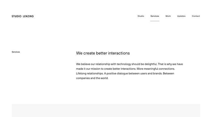 Studio Lenzing — Services