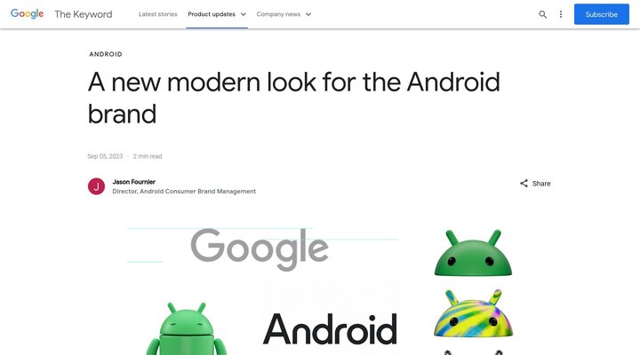 A new modern look for the Android brand