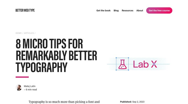 8 micro tips for remarkably better typography