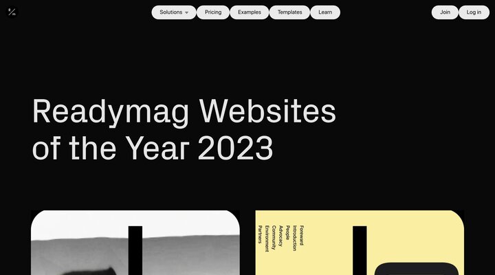 Readymag Websites of the Year 2023