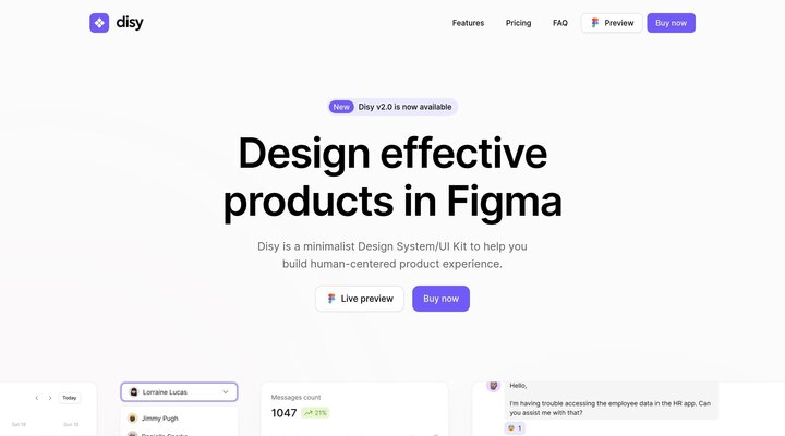Disy — Saas UI Kit and Design System for Figma