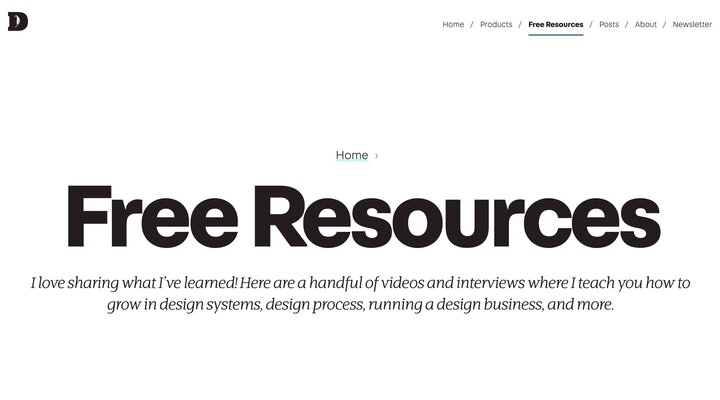 Free Resources about Design Systems, Design Process, and Design Leadership from Dan Mall