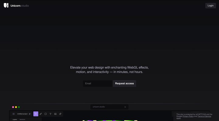unicorn.studio — No-code WebGL Tool