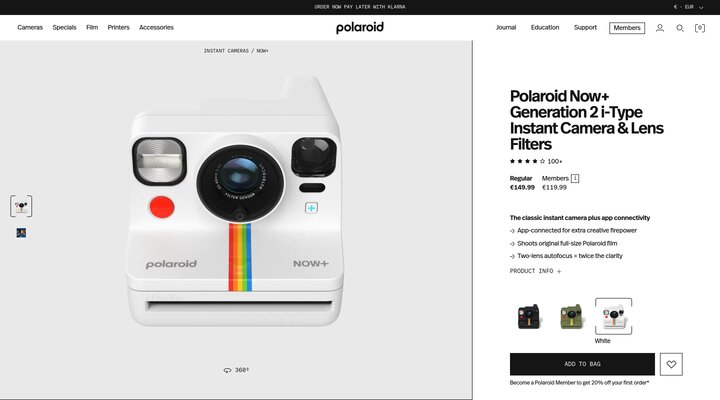 Polaroid Now+ Generation 2 i-Type Instant Camera & Lens Filters | Polaroid EU