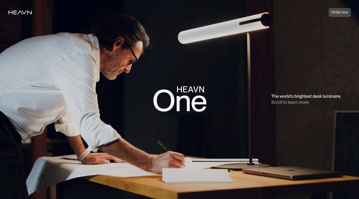 HEAVN One - The world's brightest desk luminaire