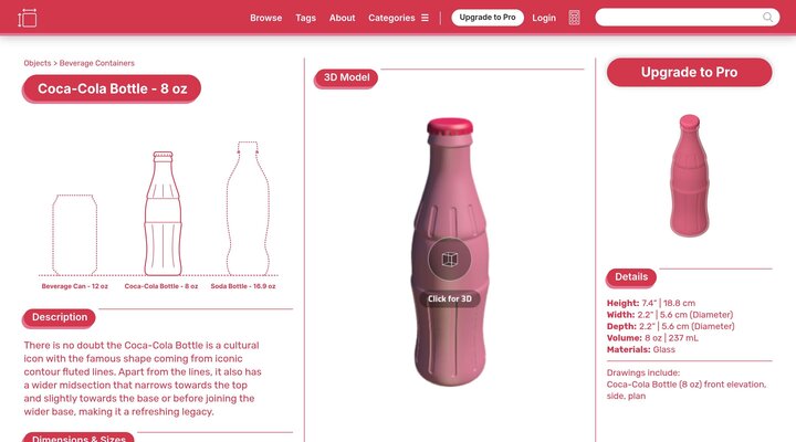 Coca-Cola Bottle - 8 oz Dimensions & Drawings | Dimensions.com