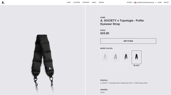 A. SOCIETY x Topologie - Puffer Eyewear Strap