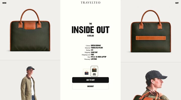 The Inside Out Green/Cognac