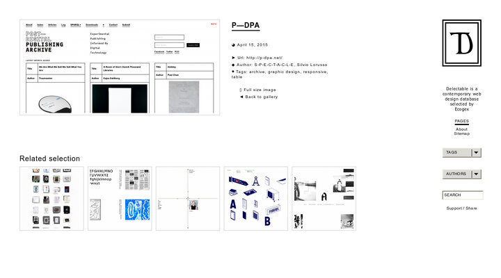 Delectable - Contemporary web design database – P—DPA