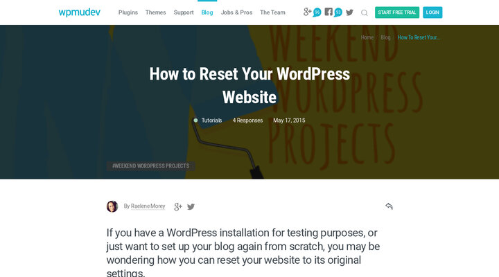 How to Reset Your WordPress Website - WPMU DEV