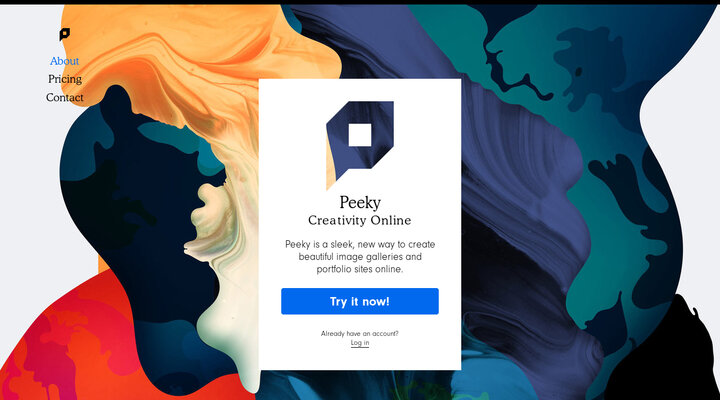 Peeky — Portfolio sites for creatives