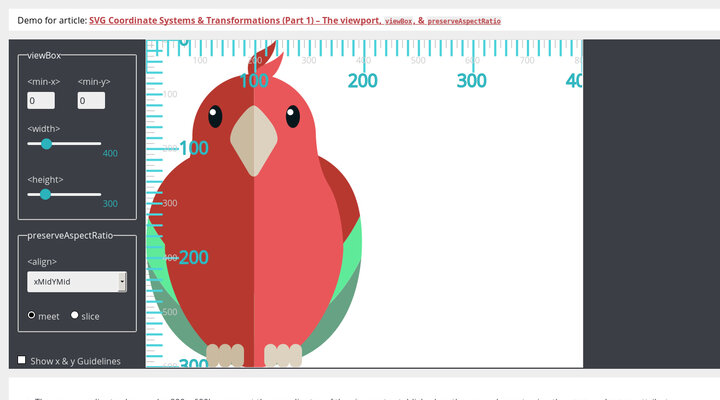 Interactive SVG Coordinate System