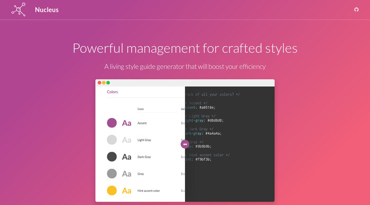 Create awesome styles- Nucleus - Living style guide generator