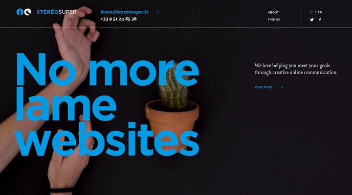 No more lame websites • Stéréosuper • Digital web agency