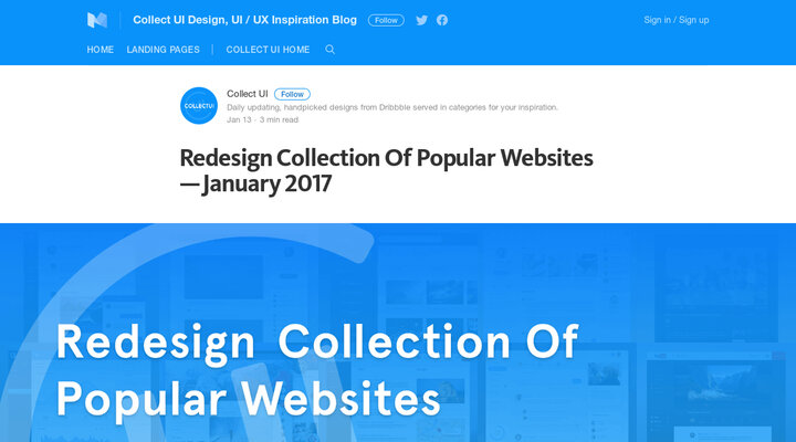 Redesign Collection Of Popular Websites — January 2017