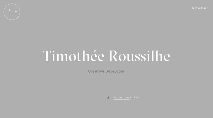 Tim Roussilhe - Interactive Developer