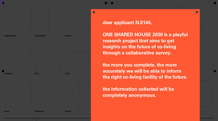 ONE SHARED HOUSE 2030 – survey