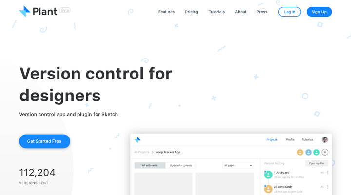 Plant     – version control app and Sketch plugin for designers