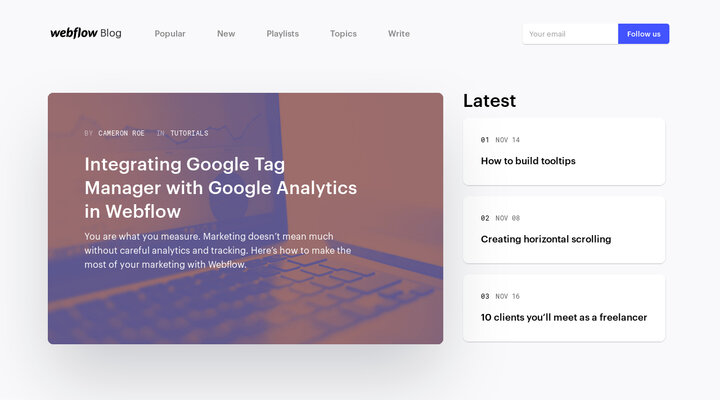 Responsive web design blog | Webflow
